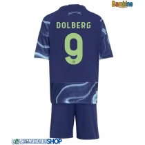 Maglie da calcio Ajax Kasper Dolberg #9 Seconda Maglia Bambino 2025-26 Manica Corta + Pantaloni corti)
